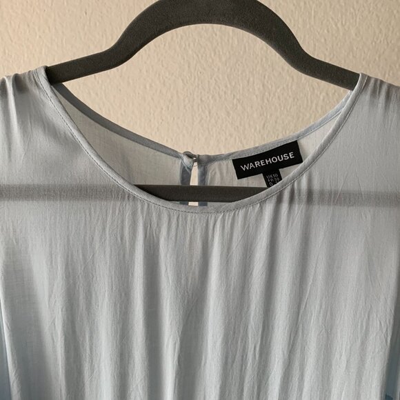 ๐ Warehouse Light Blue Embroidered Sleeveless Top โ Light & Airy! โจ - Picture 3 of 4